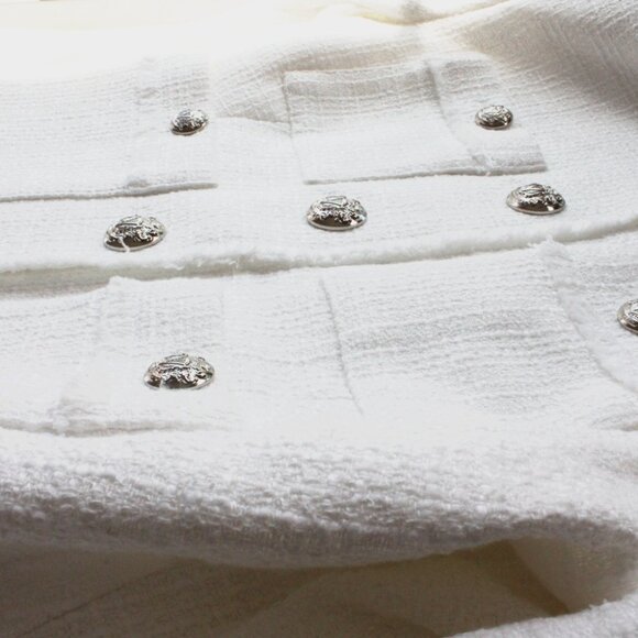 New Veronica Beard Olbia Tweed Jacket, Off White, Size 10 - Picture 9 of 12